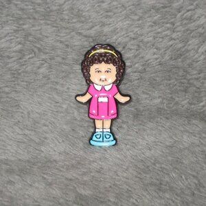Polly Pocket Brunette Doll Metal Enamel Pin 251035A2